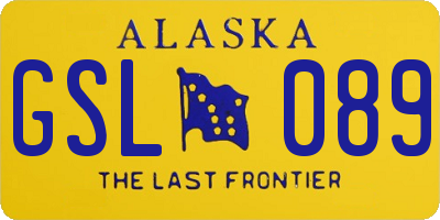 AK license plate GSL089