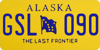 AK license plate GSL090