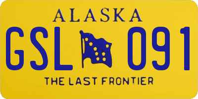 AK license plate GSL091