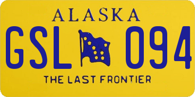 AK license plate GSL094