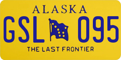 AK license plate GSL095