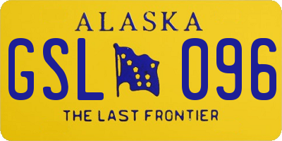 AK license plate GSL096