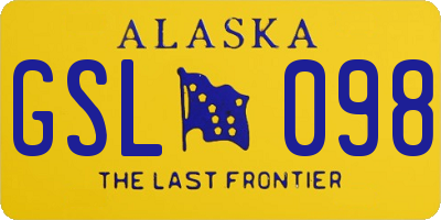 AK license plate GSL098