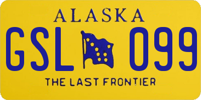 AK license plate GSL099