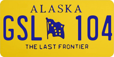 AK license plate GSL104