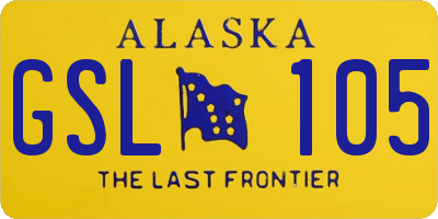 AK license plate GSL105