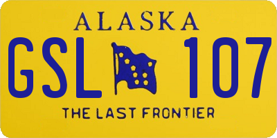 AK license plate GSL107