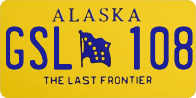 AK license plate GSL108