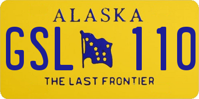 AK license plate GSL110