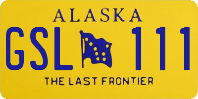 AK license plate GSL111