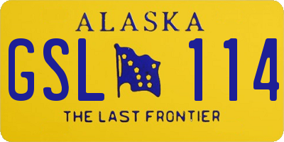 AK license plate GSL114