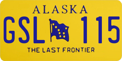 AK license plate GSL115