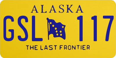 AK license plate GSL117