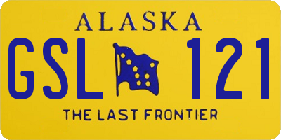 AK license plate GSL121