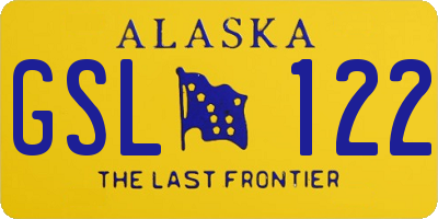 AK license plate GSL122