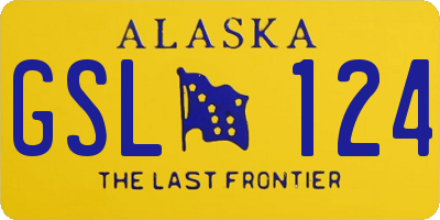 AK license plate GSL124