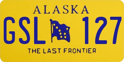 AK license plate GSL127