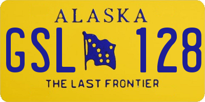 AK license plate GSL128