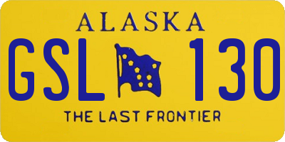 AK license plate GSL130