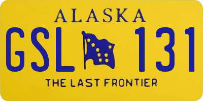 AK license plate GSL131