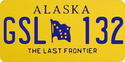 AK license plate GSL132