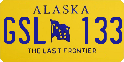 AK license plate GSL133