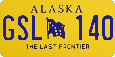 AK license plate GSL140