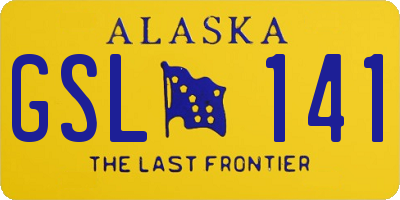 AK license plate GSL141