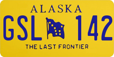 AK license plate GSL142