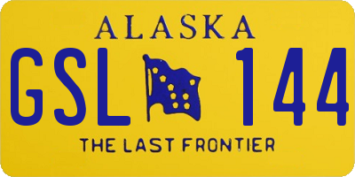 AK license plate GSL144