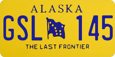 AK license plate GSL145