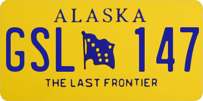 AK license plate GSL147