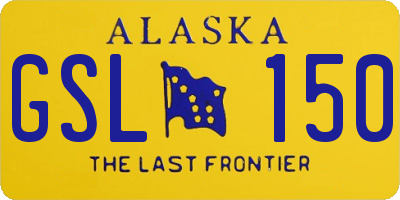 AK license plate GSL150