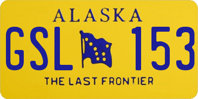 AK license plate GSL153