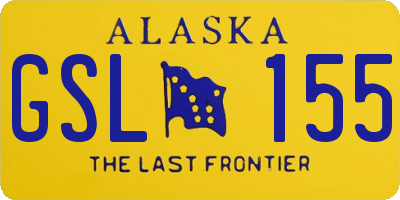 AK license plate GSL155