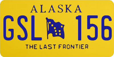 AK license plate GSL156