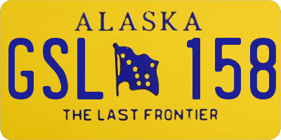 AK license plate GSL158