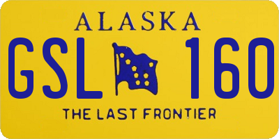 AK license plate GSL160