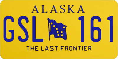 AK license plate GSL161