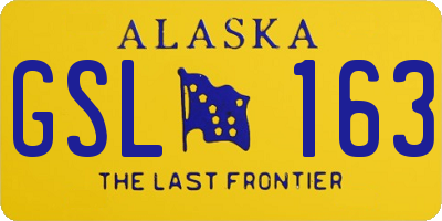 AK license plate GSL163