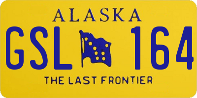 AK license plate GSL164