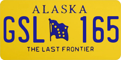 AK license plate GSL165