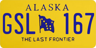 AK license plate GSL167