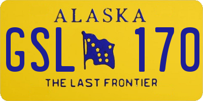 AK license plate GSL170