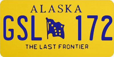 AK license plate GSL172