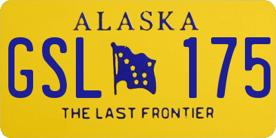 AK license plate GSL175