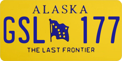 AK license plate GSL177