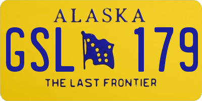 AK license plate GSL179