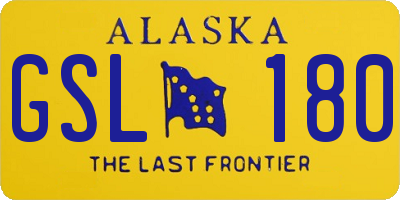 AK license plate GSL180