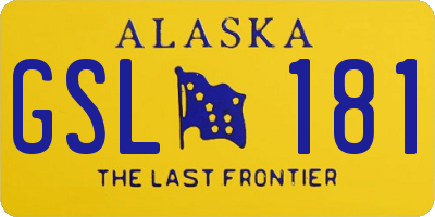 AK license plate GSL181